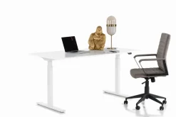 Skrivbord Office - Vit/Vit Höj/Sänkbart, 160cm - KARE Design