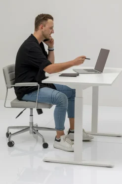 Skrivbord Office - Vit/Vit Höj/Sänkbart, 160cm - KARE Design