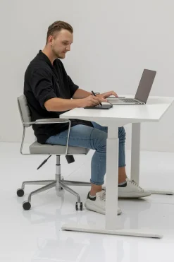 Skrivbord Office - Vit/Vit Höj/Sänkbart, 160cm - KARE Design
