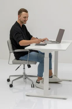 Skrivbord Office - Vit/Vit Höj/Sänkbart, 160cm - KARE Design