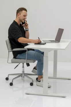 Skrivbord Office - Vit/Vit Höj/Sänkbart, 160cm - KARE Design
