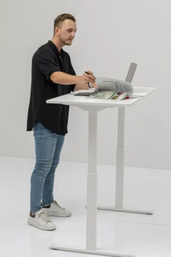 Skrivbord Office - Vit/Vit Höj/Sänkbart, 160cm - KARE Design