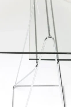 Skrivbord Polar - Glas/Krom, 135cm - KARE Design