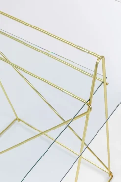 Skrivbord Polar - Glas/Mässing, 135cm - KARE Design
