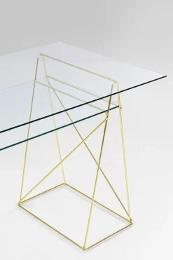 Skrivbord Polar - Glas/Mässing, 135cm - KARE Design