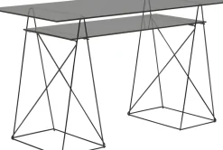 Skrivbord Polar - Tonat Glas/Svart, 135cm - KARE Design