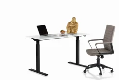 Skrivbord Smart - Vit/Svart Höj/Sänkbart, 140cm - KARE Design