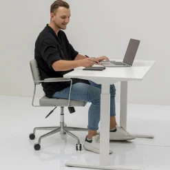 Skrivbord Smart - Vit/Vit Höj/Sänkbart, 140cm - KARE Design