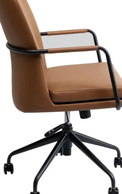 Skrivbordsstol Charles - På hjul, Brun - KARE Design
