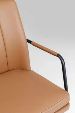 Skrivbordsstol Charles - På hjul, Brun - KARE Design