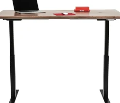 Skrivbord Symphony - Mörkt Trä/Svart Höj/Sänkbart, 160cm - KARE Design