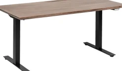 Skrivbord Symphony - Mörkt Trä/Svart Höj/Sänkbart, 160cm - KARE Design