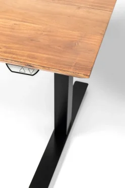 Skrivbord Symphony - Rustikt Trä/Svart, 200cm Höj/Sänkbart: 70-120cm - KARE Design