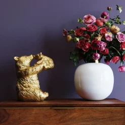 Skulptur Bear Lucky Mom - Dekor Guld Björnar, 27cm - KARE Design