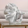 Skulptur Betta Fish - Dekorfigur Silver Fisk, 34cm - KARE Design
