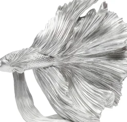 Skulptur Betta Fish - Dekorfigur Silver Fisk, 34cm - KARE Design