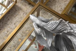 Skulptur Betta Fish - Dekorfigur Silver Fisk, 34cm - KARE Design