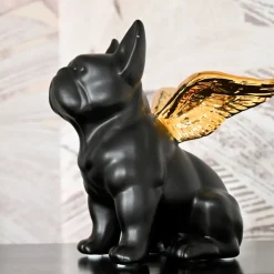 Skulptur Bulldog Angel Dog - Dekorfigur Sittande Hund - KARE Design