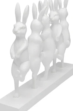 Skulptur Dancing Rabbits - Vit, 40cm - KARE Design