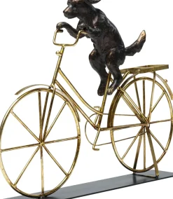 Skulptur Dog On Bicycle - Dekor Cyklande Hund - KARE Design
