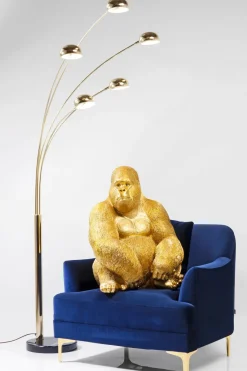 Skulptur Gorilla - Guld, XL 76cm - KARE Design