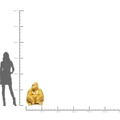 Skulptur Gorilla - Guld, XL 76cm - KARE Design