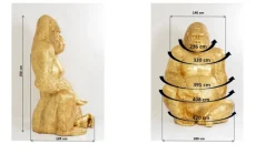 Skulptur Gorilla - Guld, XXXL 249cm - KARE Design