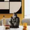 Skulptur Gorilla - Svart, 39cm - KARE Design
