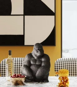 Skulptur Gorilla - Svart, 39cm - KARE Design