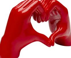 Skulptur Heart Hands - Röd, 12cm - KARE Design