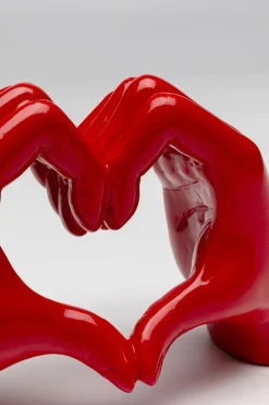 Skulptur Heart Hands - Röd, 12cm - KARE Design