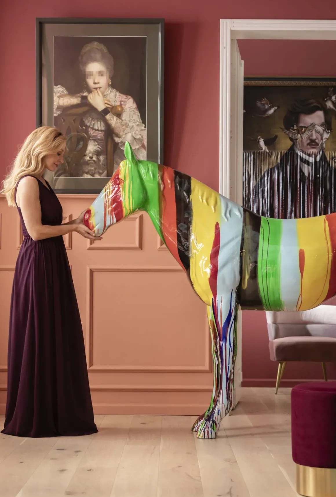 Skulptur Horse Colore, 164cm - KARE Design