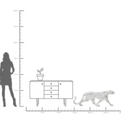 Skulptur Leopard Marmor, 129cm - KARE Design