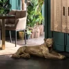 Skulptur Lion Gold - Dekor Guld Lejon, 113cm - KARE Design