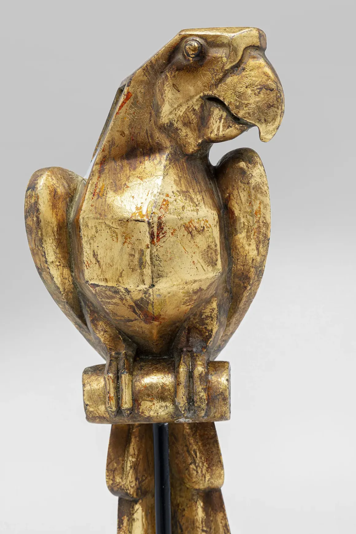 Skulptur Mirrored Parrot - Guld/Spegelglas, 53cm - KARE Design
