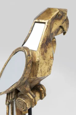 Skulptur Mirrored Parrot - Guld/Spegelglas, 53cm - KARE Design