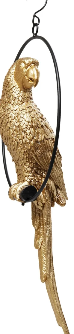 Skulptur Swinging Parrot - Hängande Dekor Papegoja Guld - KARE Design