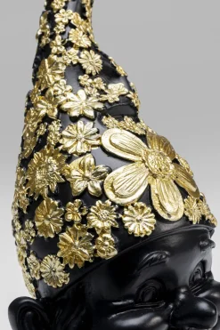 Skulptur Tomte Meditation - Svart/Guld, 19cm - KARE Design