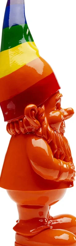 Skulptur Tomte Standing - Orange/Rainbow, 46cm - KARE Design