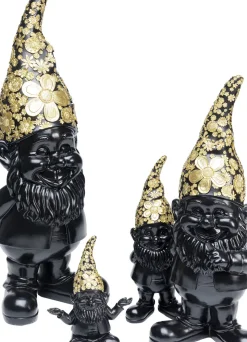 Skulptur Tomte Standing - Svart/Guld, 46cm - KARE Design