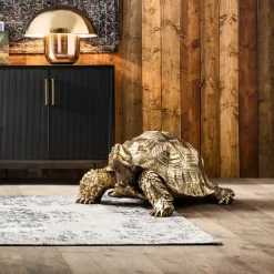 Skulptur Turtle - Dekor Sköldpadda Guld, 95cm - KARE Design