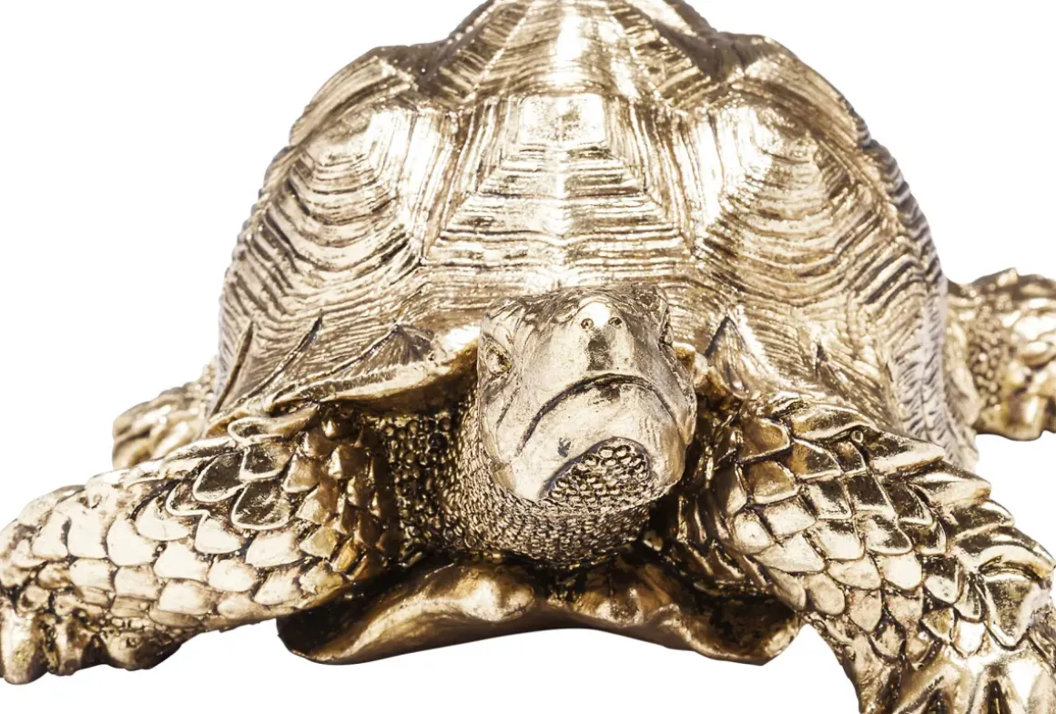 Skulptur Turtle - Dekor Sköldpadda Guld, 26cm - KARE Design