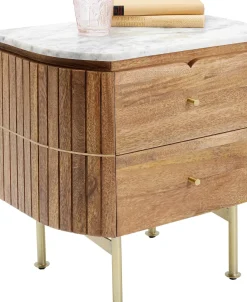 Sängbord Grace - Byrå - Trä/Marmor/Guld - KARE Design