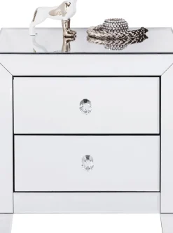 Sängbord Luxury - Byrå Spegelglas, 2 Lådor - KARE Design