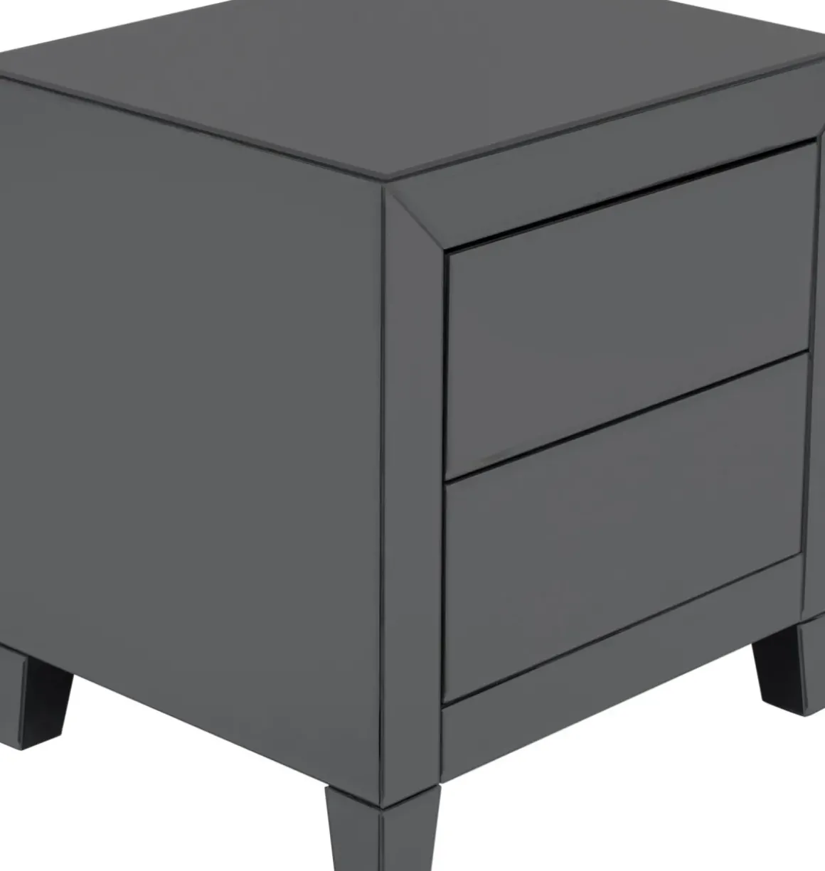 Sängbord Luxury Push - Grå Spegelglas, 2 Lådor - KARE Design