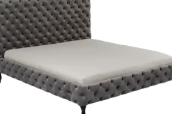 Säng Desire Hög 160x200cm - Grå Sammet - KARE Design