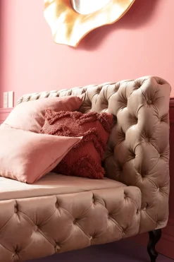 Säng Desire 180x200cm - Beige Sammet - KARE Design