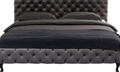 Säng Desire 160x200cm - Grå Sammet - KARE Design