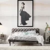 Säng Desire 180x200cm - Grå Sammet - KARE Design