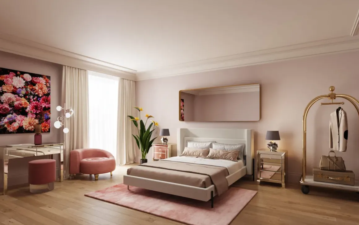 Säng Tivoli 160x200cm- Ljus beige - KARE Design